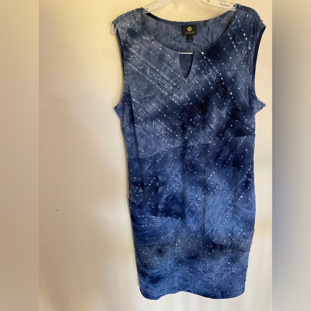 JM Collection Navy Sleeveless Dress